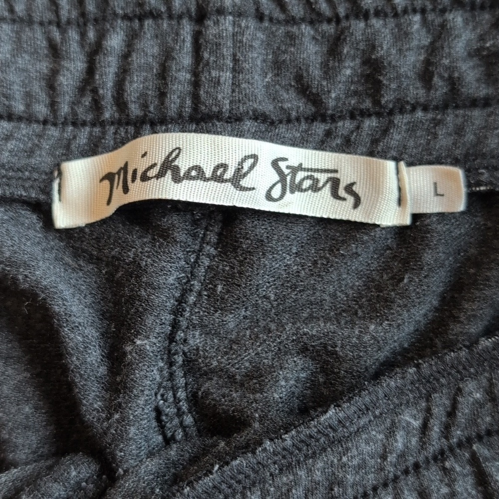 Michael Stars Charcoal Gray Jogger Sweatpants Zip Pockets - Women's Large - Picture 3 of 6